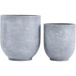 House Doctor - Gard Pots à plantes, gris clair (set de 2)