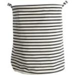 House Doctor - Panier à linge stripes, ø 40 x h 50 cm, noir / blanc