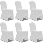 Housse blanche extensible pour chaise 6 pièces DEC022488