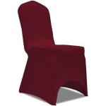 Housses de chaise Decoshop26 rouge bordeaux extensibles 