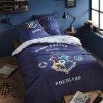 Housses de couette bleu marine Harry Potter Poudlard pour enfant en promo 