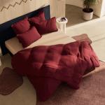 Linge de lit Tediber rouge en coton 140x190 cm 