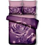 Housses de couette Decoking violettes à fleurs en polyester à motif hiboux 80x80 cm 