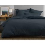 Linge de lit Matt&Rose bleu nuit à effet froissé en coton à franges 140x200 cm moderne pour enfant 
