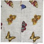Housses de coussin Linnea Design gris clair en lin à motif papillons 45x45 cm 