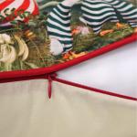 Housses de coussin Linnea Design rouges en velours à motif éléphants 45x45 cm 