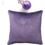 Housses de coussin violettes à rayures en velours 45x45 cm 