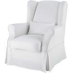 Housse de fauteuil en lin blanche