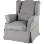 Housse de fauteuil en lin grise