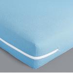 Alèses de lit Blancheporte bleues en coton lavable en machine 160x200 cm 