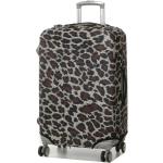 Housses marron à effet léopard de valise pour femme 