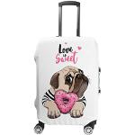 Housses à rayures en polyester à motif chiens de valise look fashion 