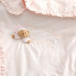 Couvertures Nanan roses en coton à motif ours pour bébés romantiques pour bébé 
