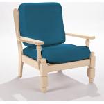 Housses de fauteuil bleues extensibles rustiques 