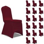 Housses de chaise Decoshop26 rouge bordeaux en polyester 