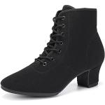 Chaussures de tango noires en caoutchouc respirantes à lacets Pointure 37,5 look fashion pour femme 