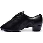 Chaussures de tango noires en caoutchouc légères classiques pour homme 