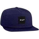 Snapbacks Huf Box Logo bleu marine Tailles uniques look fashion pour homme 