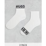 Socquettes de créateur HUGO BOSS HUGO blanches à logo en lot de 2 Tailles uniques pour femme 