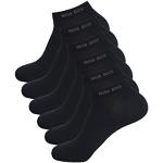 Socquettes de créateur HUGO BOSS BOSS noires en lot de 6 Pointure 46 look fashion pour homme 