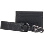 Porte-clés de créateur HUGO BOSS BOSS noirs en cuir en cuir 