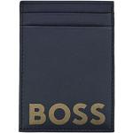 Porte-cartes bancaires de créateur HUGO BOSS BOSS noirs en cuir look fashion pour homme 