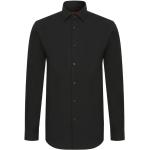 Chemises cintrées de créateur HUGO BOSS BOSS noires en coton à manches longues Taille XS look casual 