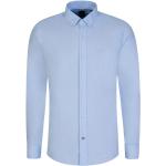 Chemises de créateur HUGO BOSS BOSS bleues à manches longues à manches longues col kent Taille L look casual 