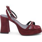 Sandales à talons de créateur HUGO BOSS BOSS rouge foncé en cuir Pointure 38 avec un talon de plus de 9cm look fashion pour femme 