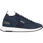 Chaussures de créateur HUGO BOSS BOSS bleus foncé en cuir en cuir légères Pointure 48 look sportif pour homme 