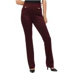 Pantalons taille haute de créateur HUGO BOSS BOSS rouge bordeaux stretch Taille XL pour femme 