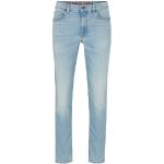Jeans slim turquoise en denim stretch W32 look fashion pour homme 