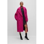 Manteaux en laine rose foncé Taille L pour femme 
