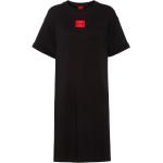 Robes t-shirt noires à logo bio à manches courtes à col rond Taille XL look casual pour femme 