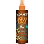 Huile solaire hydratante avec facteur de protection solaire 8 SPF UVA UVB Résistant à l'eau Spray Texture légère Invisible 250 ml - Agrado