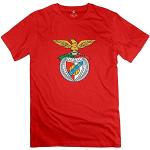 T-shirts rouges à manches courtes Benfica à manches courtes Taille S look fashion pour homme 