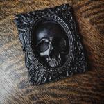 Humain Skull/Oddities Gothic Frame Victorian Dark Memento Mori/ Cabinet De Curiosités