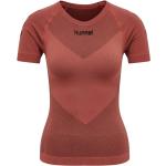 Shorts de sport Hummel First Seamless rouges en nylon Taille S pour femme 