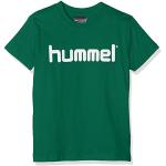 hummel Enfant Logo Hmlgo Kids Cotton Logo T shirts, Vert Foncé, 128 EU