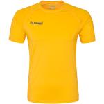 Maillots de sport Hummel First Performance jaunes en polyester respirants Taille XXL pour homme en promo 