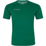 Maillots de sport Hummel First Performance verts en polyester respirants Taille S pour homme en promo 