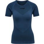 Shorts de sport Hummel First Seamless bleus en nylon Taille S pour femme 