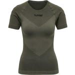 Shorts de sport Hummel First Seamless verts en nylon Taille S pour femme 
