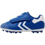 Chaussures de football & crampons Hummel Hattrick M.G. bleues en cuir synthétique Pointure 26 look fashion pour enfant en promo 