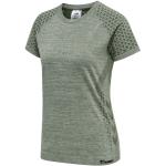 T-shirts col rond Hummel verts à manches courtes à col rond Taille XS pour femme 