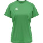T-shirts col rond Hummel Core verts en polyester respirants à manches courtes à col rond Taille S pour femme en promo 