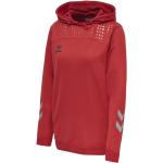 Sweats Hummel Lead rouges en polyester à capuche à manches longues Taille XL look sportif pour femme 