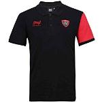 Polos de rugby noirs Taille XS look fashion pour homme 