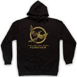 Hunger Games Mockingjay 2 The Fire Will Burn Forever Sweat a Capuche des Adultes, Noir, Medium
