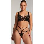 Strings Hunkemöller noirs en polyamide Taille 3 XL look sexy pour femme 